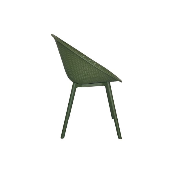 Cadeira arredondada cor verde - Image 3
