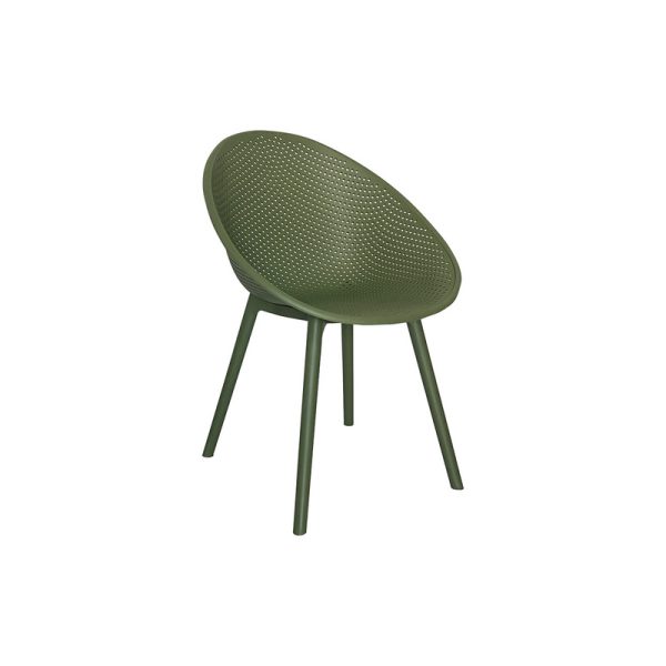 Cadeira arredondada cor verde - Image 2