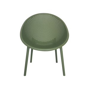 Cadeira arredondada baixa cor verde