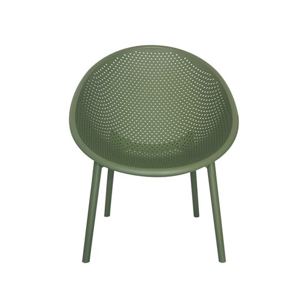 Cadeira arredondada baixa cor verde