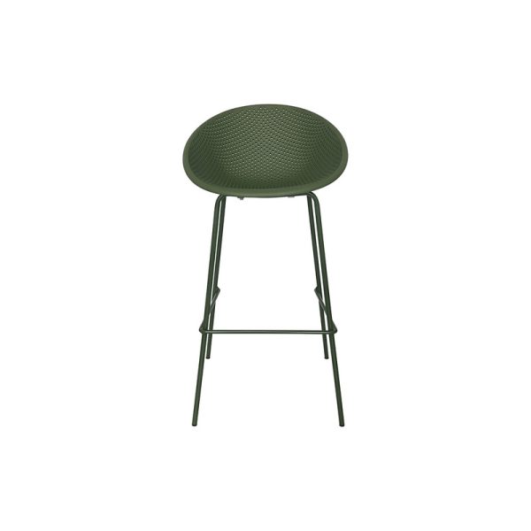 Banqueta arredondada cor verde