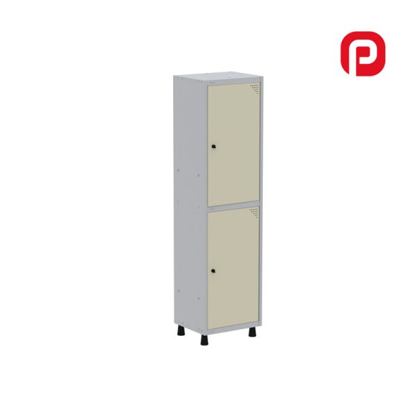 Roupeiro de 2 portas vertical com pitão para cadeado cor beije