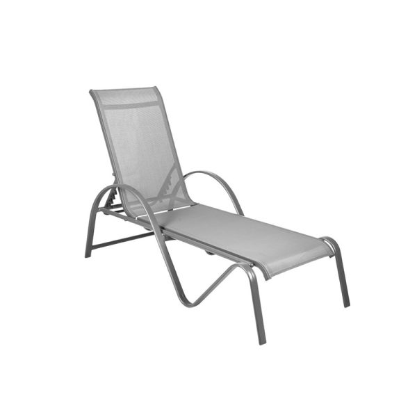 Espreguiçadeira para área externa cor cinza modelo 2 - Image 4