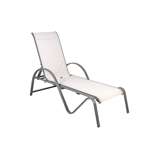 Espreguiçadeira para área externa cor branca modelo 2 - Image 5