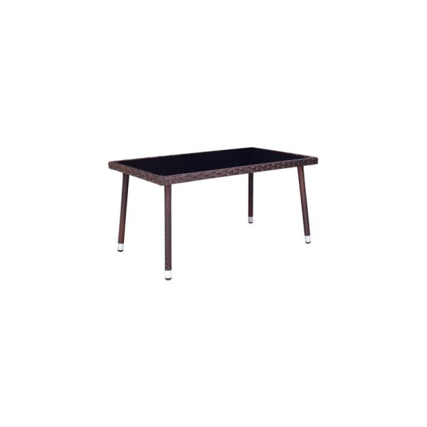 Mesa de centro marrom de vidro uso externo - Image 2