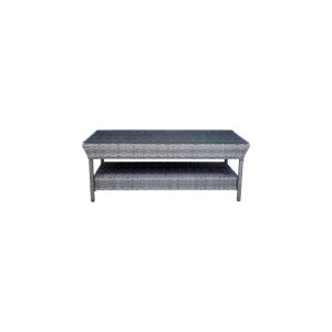 Mesa de centro cinza de vidro